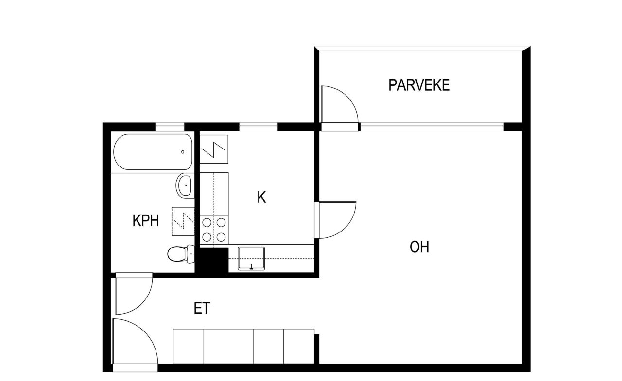 Квартира в Хельсинки, Финляндия, 32.5 м² - фото 2