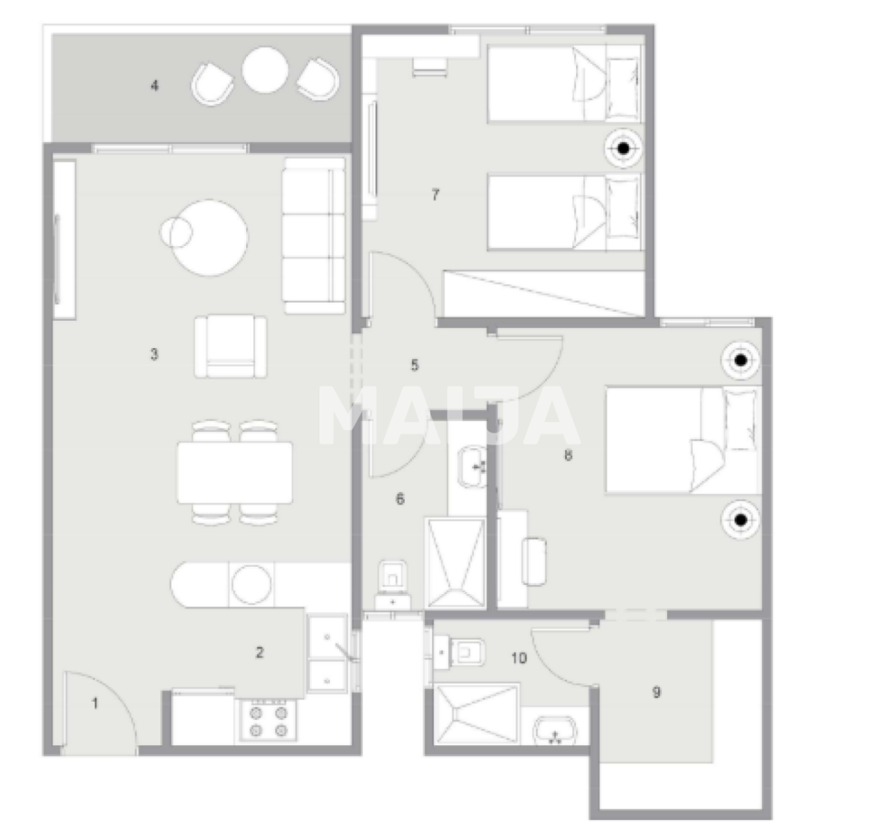 Апартаменты в Хургаде, Египет, 107 м² - фото 2