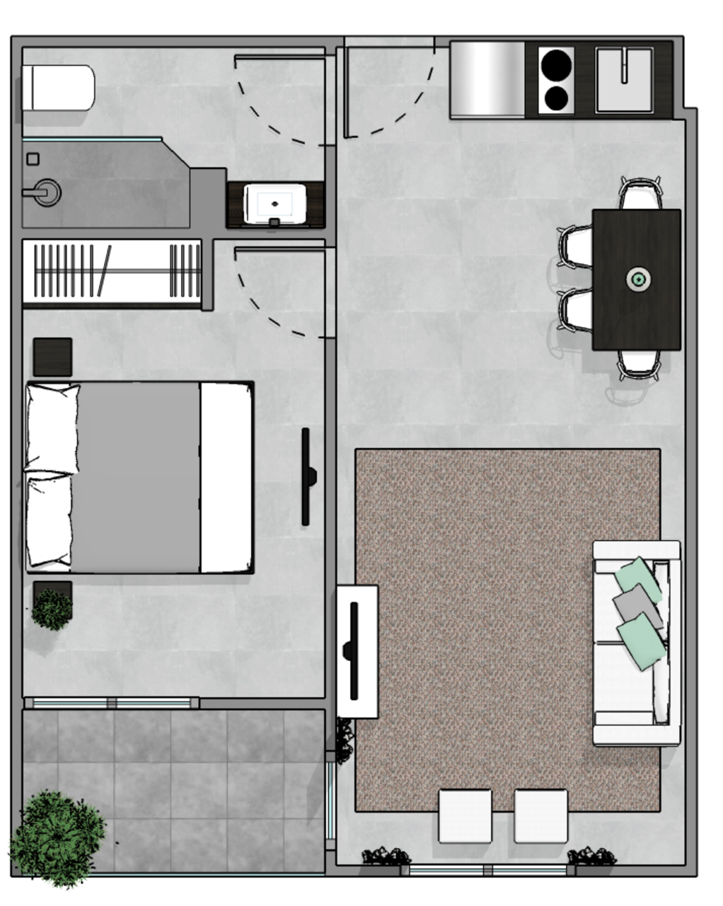 Апартаменты на Пхукете, Таиланд, 41 м² - фото 15