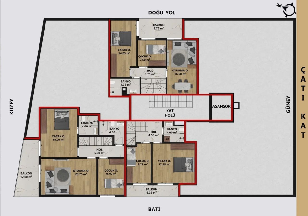 Квартира в Анталии, Турция, 45 м² - фото 3
