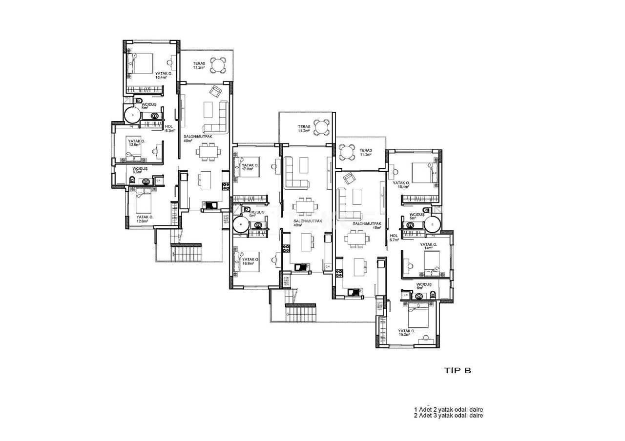 Апартаменты в Кирении, Кипр, 112 м² - фото 15