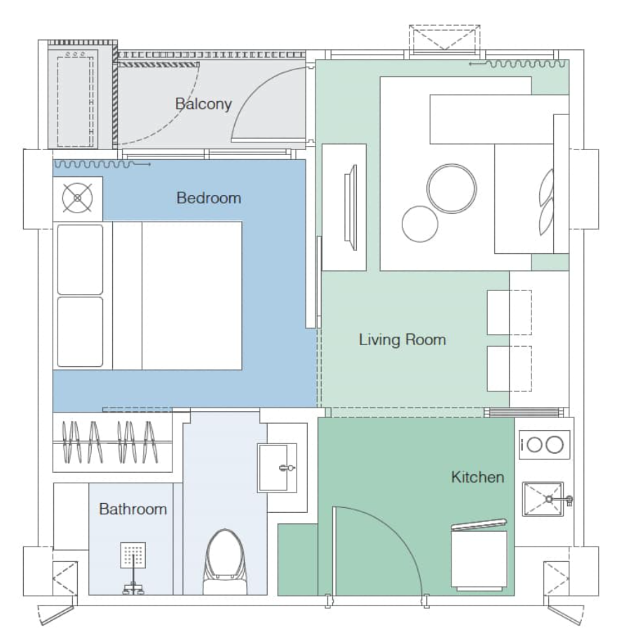 Квартира на Пхукете, Таиланд, 34 м² - фото 13