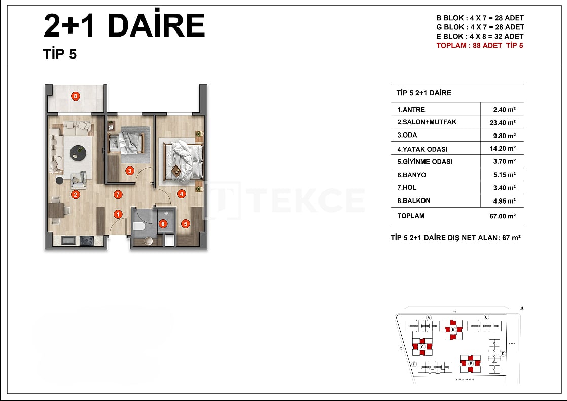 Апартаменты Османгази, Турция, 96 м² - фото 12