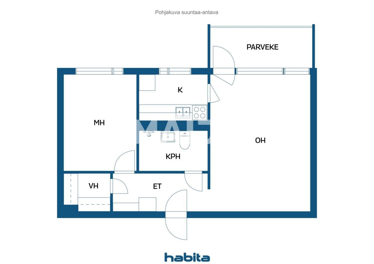 Апартаменты в Эспоо, Финляндия, 47 м² - фото 2