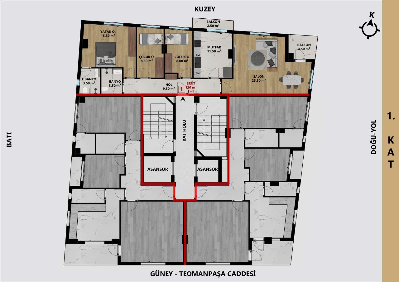 Квартира в Анталии, Турция, 120 м² - фото 5