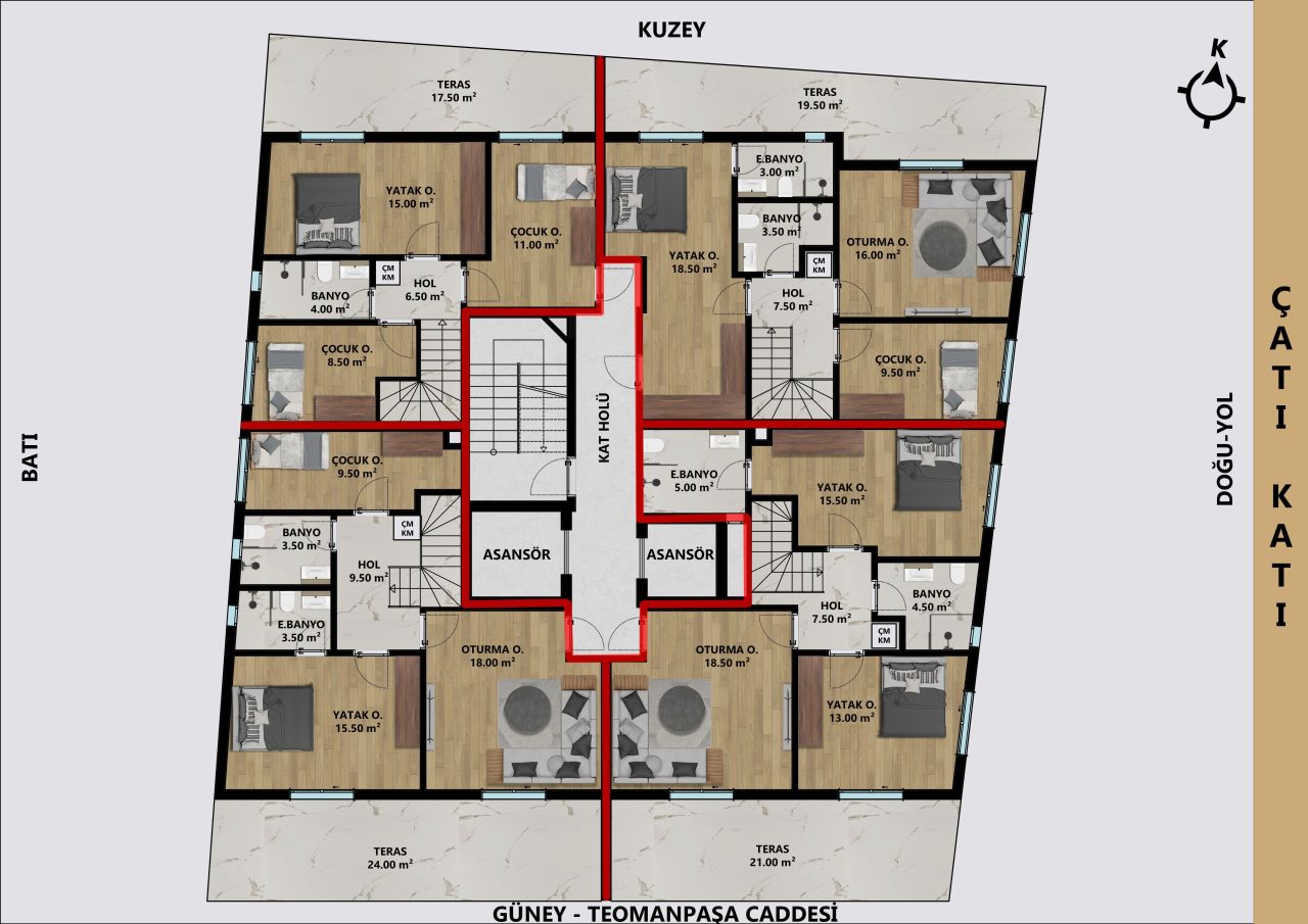 Квартира в Анталии, Турция, 120 м² - фото 7