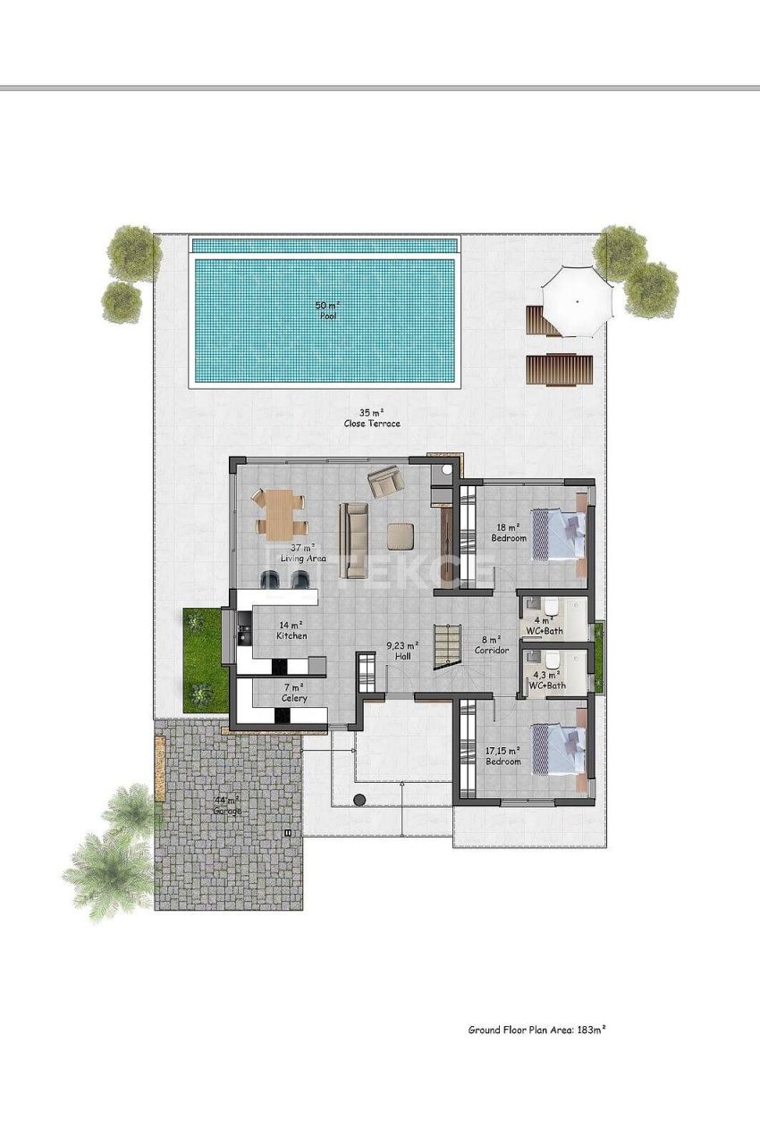 Вилла в Кирении, Кипр, 219 м² - фото 18