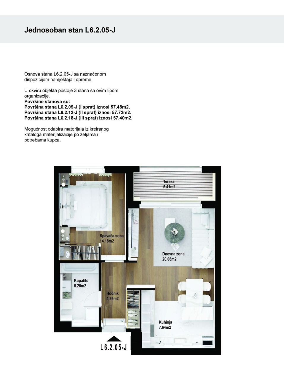 Апартаменты в Подгорице, Черногория, 64 м² - фото 9