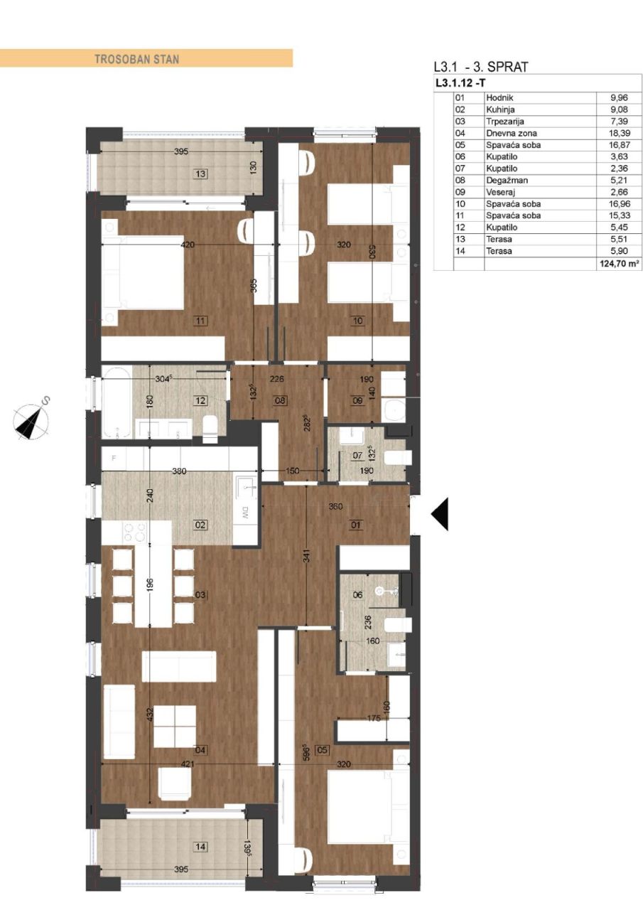 Апартаменты в Подгорице, Черногория, 120 м² - фото 8