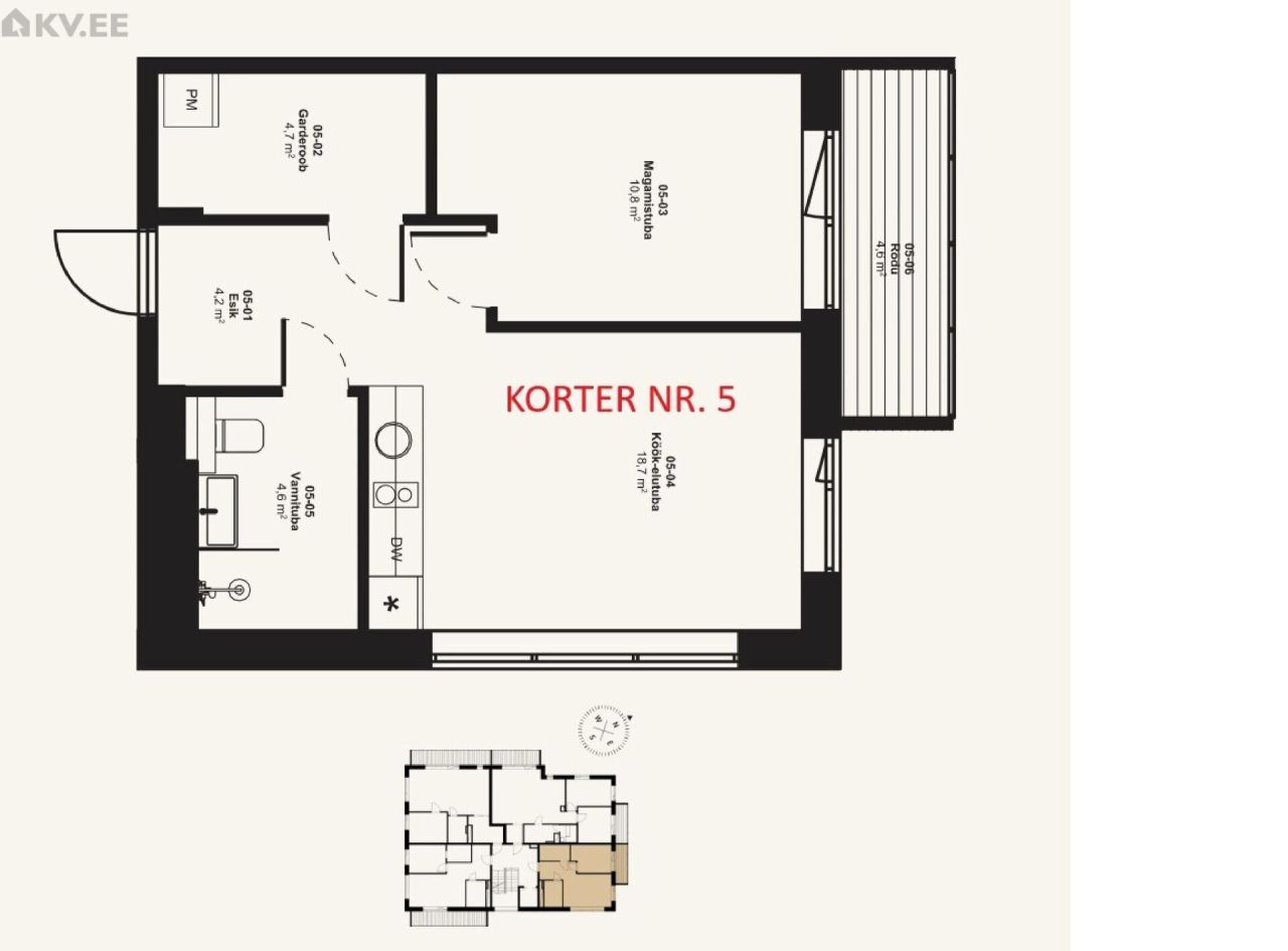 Квартира в Таллине, Эстония, 42.7 м² - фото 13