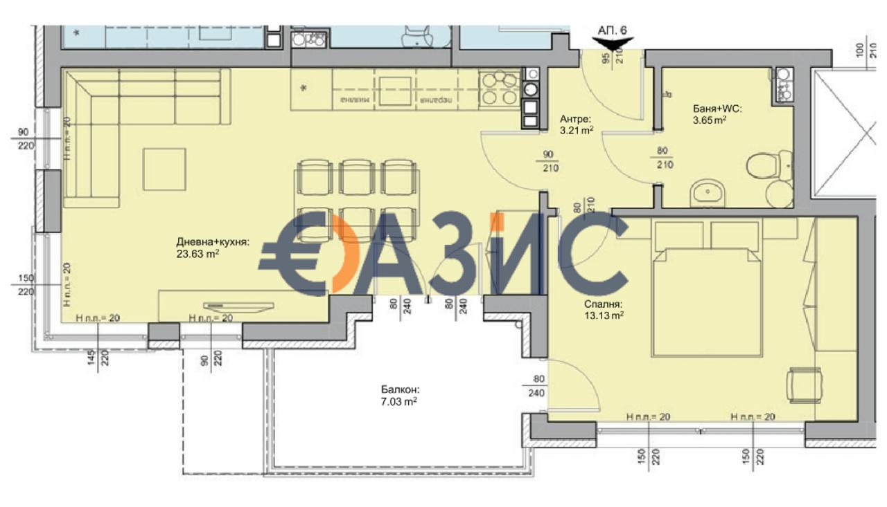 Апартаменты в Черноморце, Болгария, 68 м² - фото 4