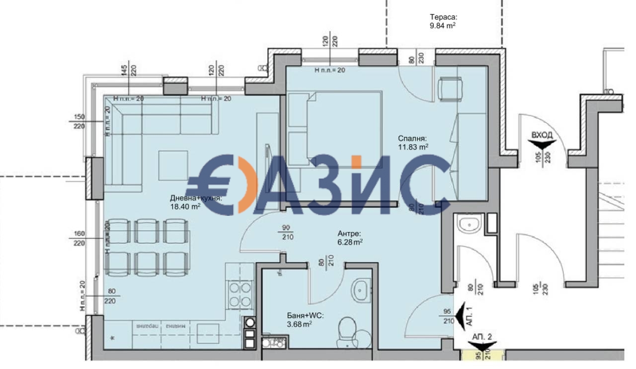 Апартаменты в Черноморце, Болгария, 63 м² - фото 4