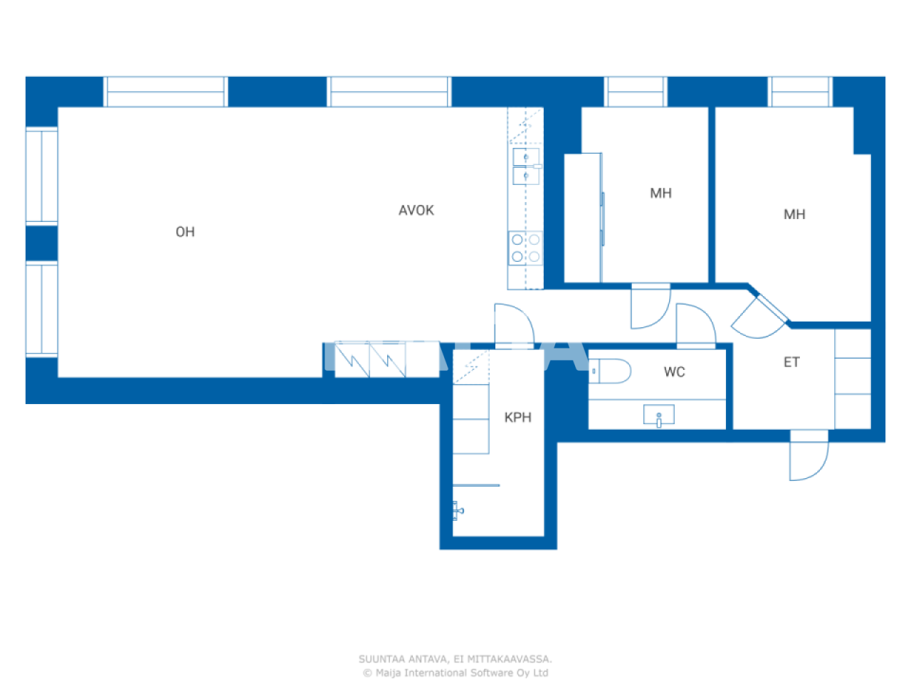 Апартаменты в Тампере, Финляндия, 74 м² - фото 2