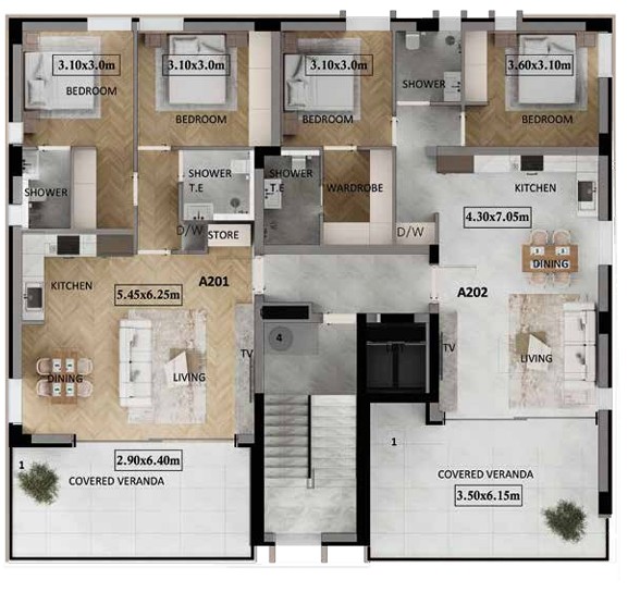 Апартаменты в Ларнаке, Кипр, 78 м² - фото 8