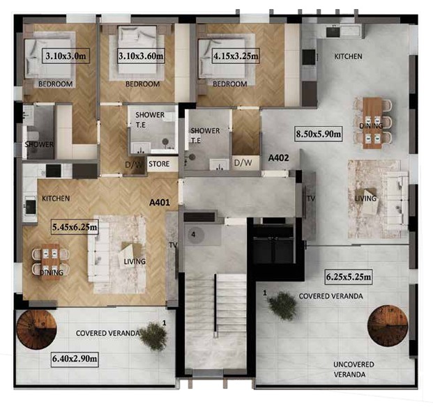 Пентхаус в Ларнаке, Кипр, 69 м² - фото 10