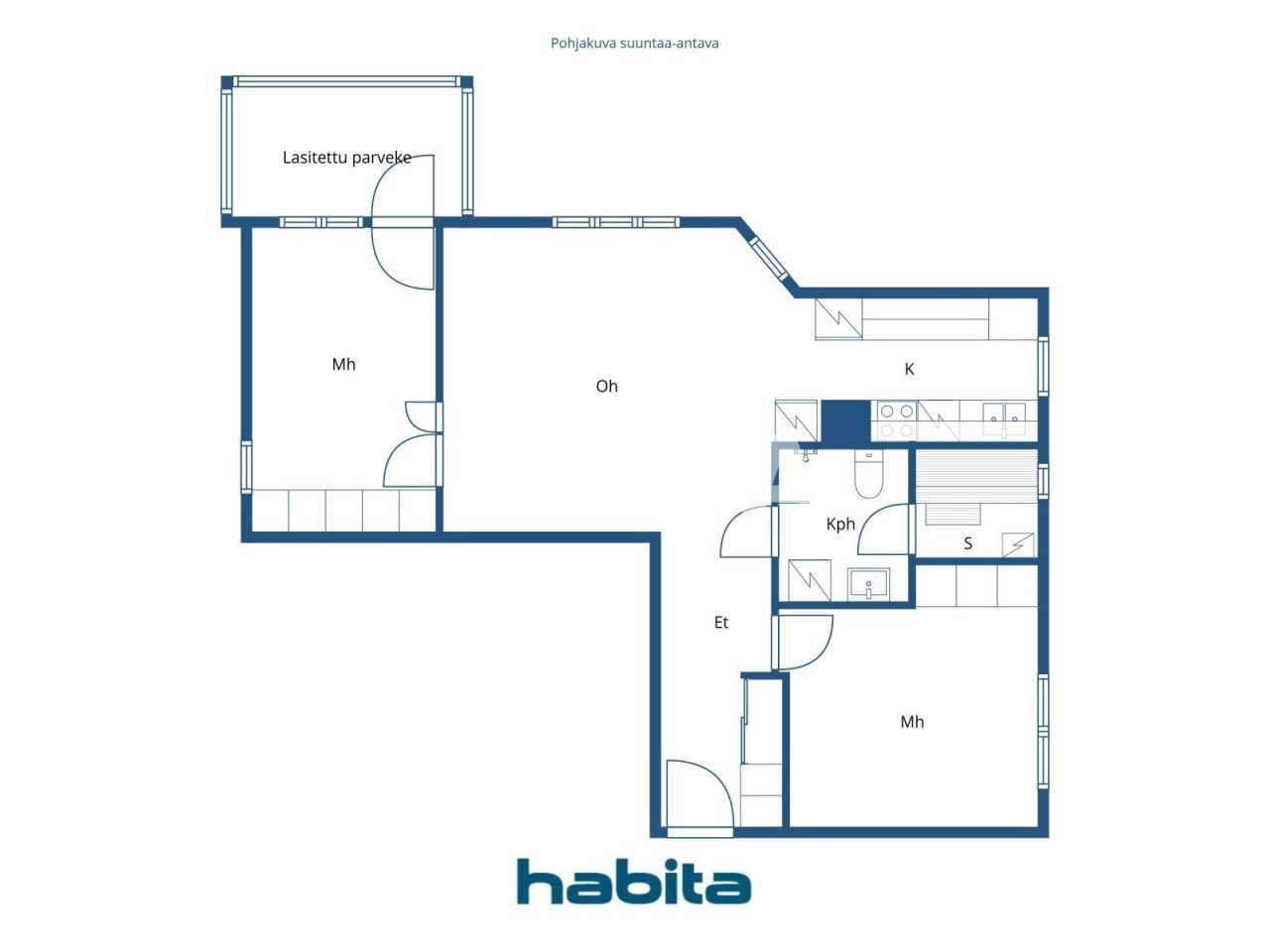Апартаменты в Хельсинки, Финляндия, 69.5 м² - фото 2