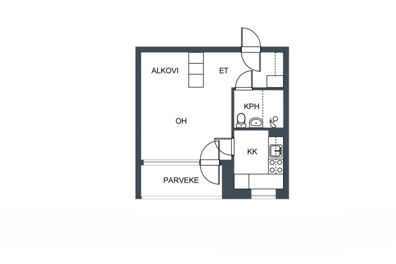 Квартира в Коуволе, Финляндия, 29 м² - фото 2
