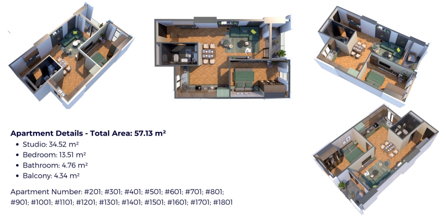 Апартаменты в Батуми, Грузия, 29.96 м² - фото 11