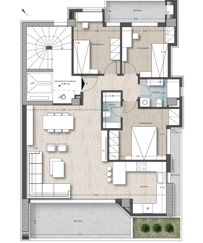 Квартира в Салониках, Греция, 118 м² - фото 2