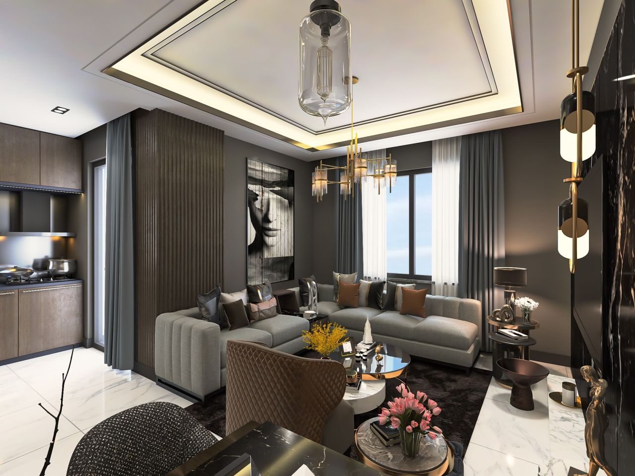 Апартаменты в Алании, Турция, 55 м² - фото 1