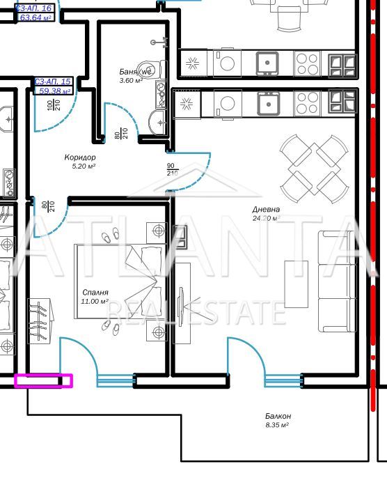 Апартаменты в Варне, Болгария, 70 м² - фото 3