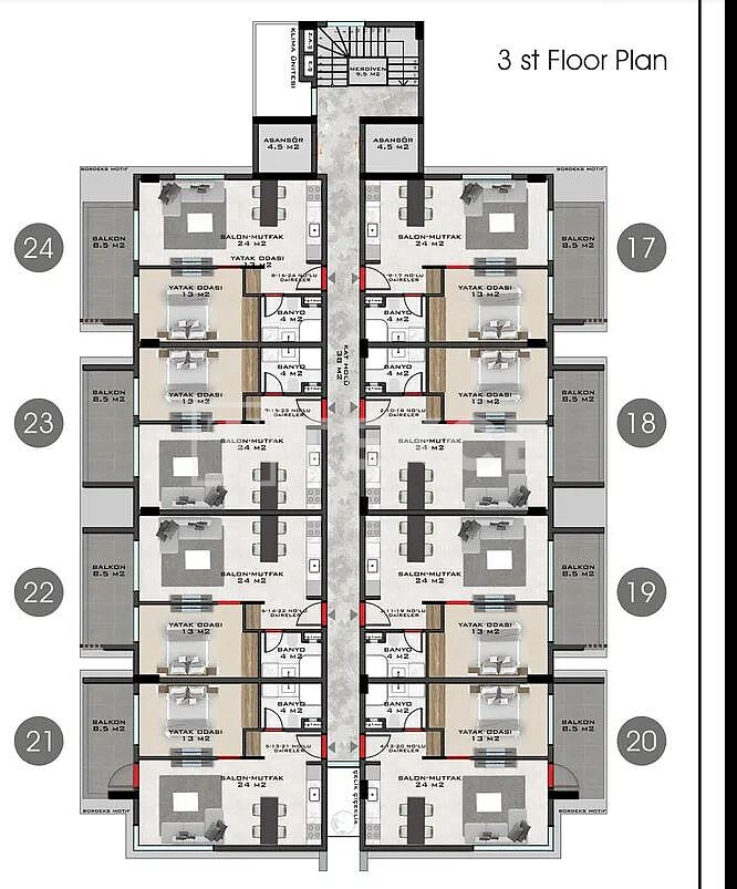 Пентхаус в Алании, Турция, 95 м² - фото 17