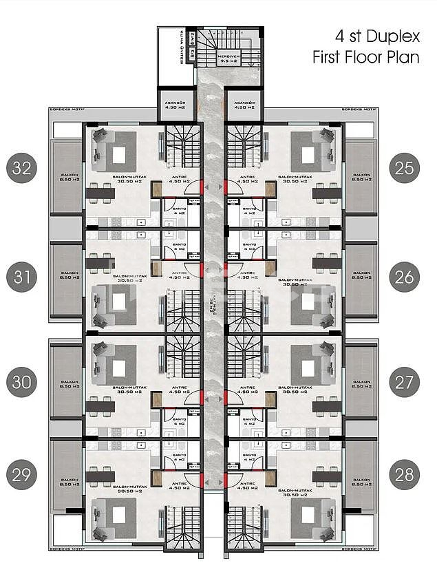 Пентхаус в Алании, Турция, 95 м² - фото 18