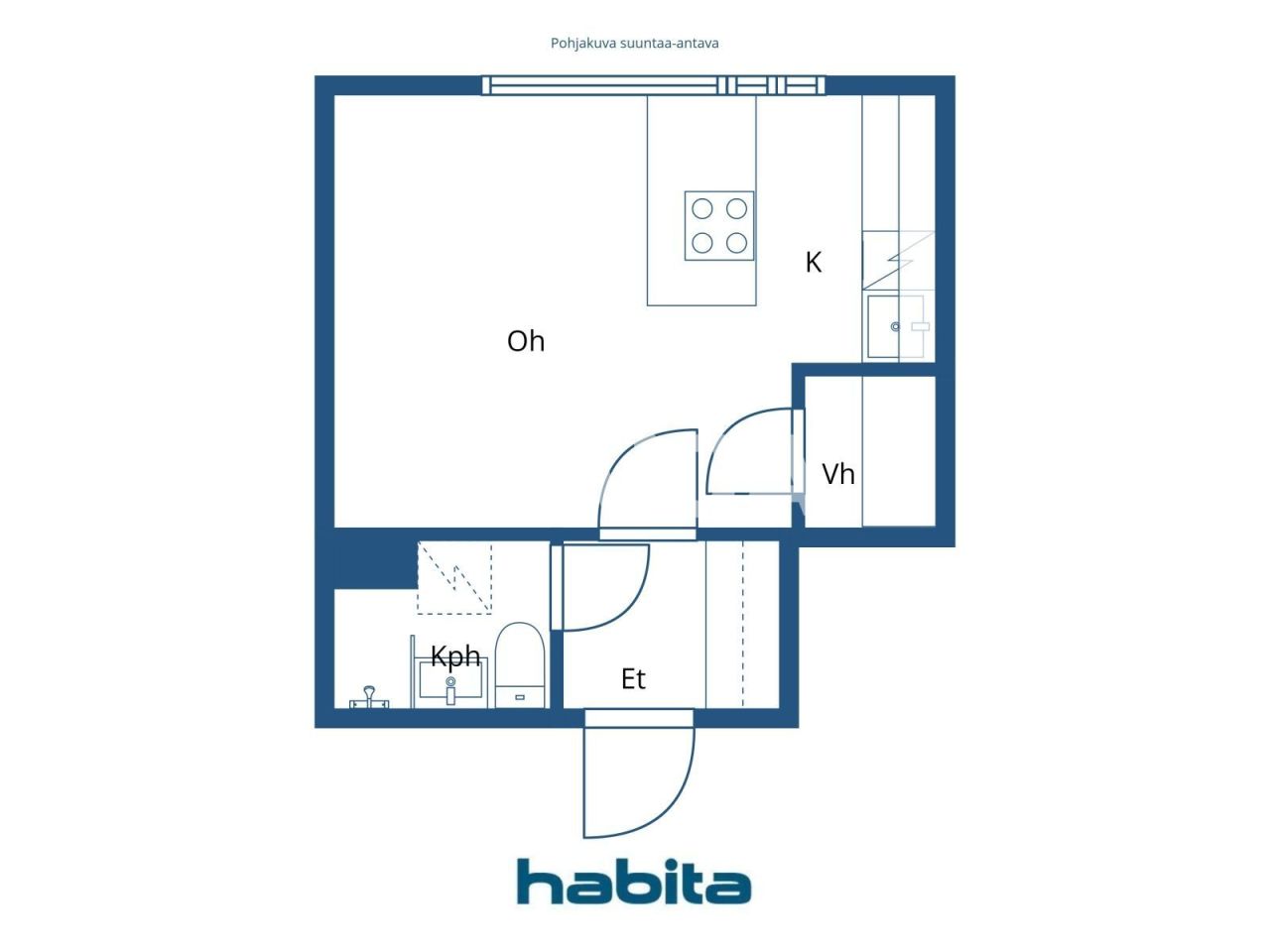 Апартаменты в Хельсинки, Финляндия, 23 м² - фото 2