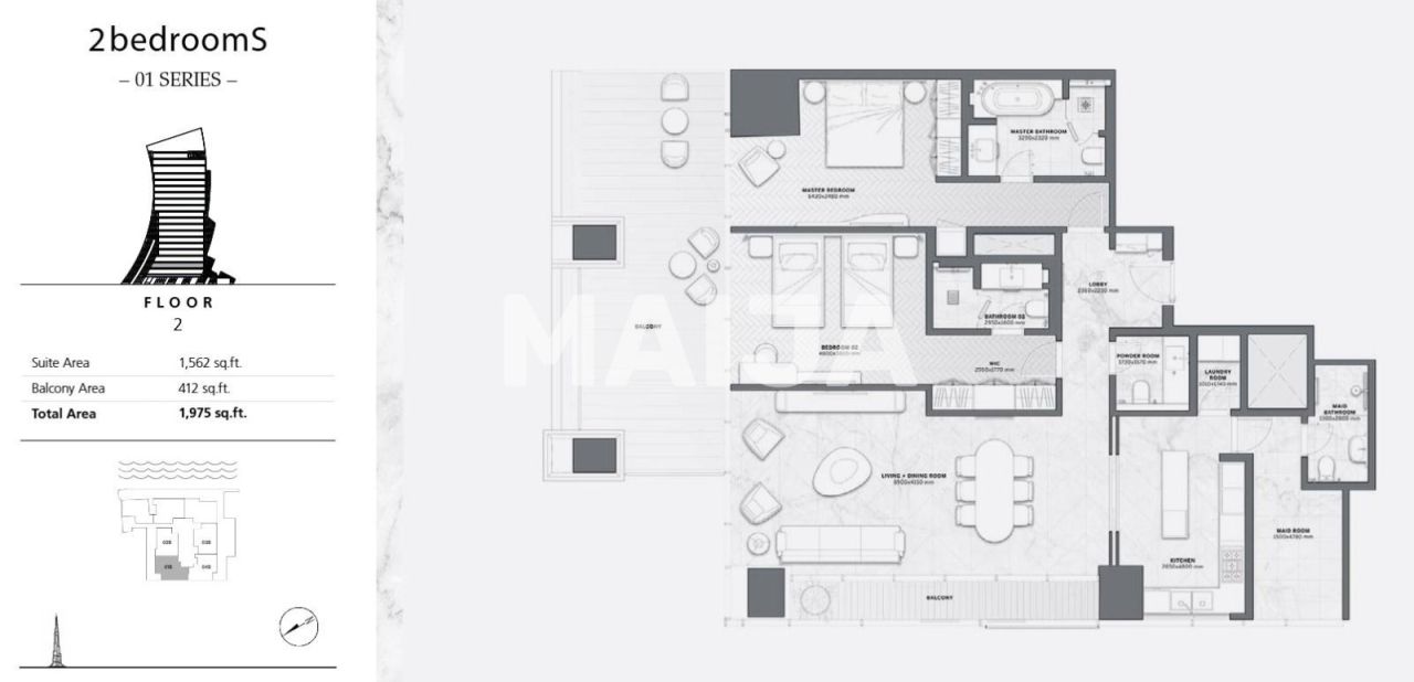 Апартаменты в Дубае, ОАЭ, 145 м² - фото 2