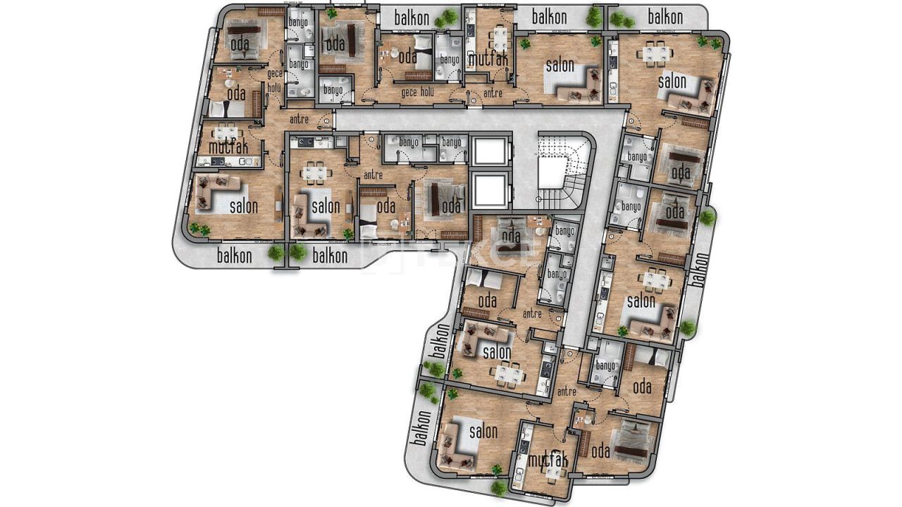 Апартаменты Чифтликкёй, Турция, 90 м² - фото 17
