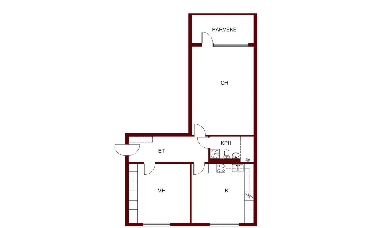Квартира в Пори, Финляндия, 60 м² - фото 2