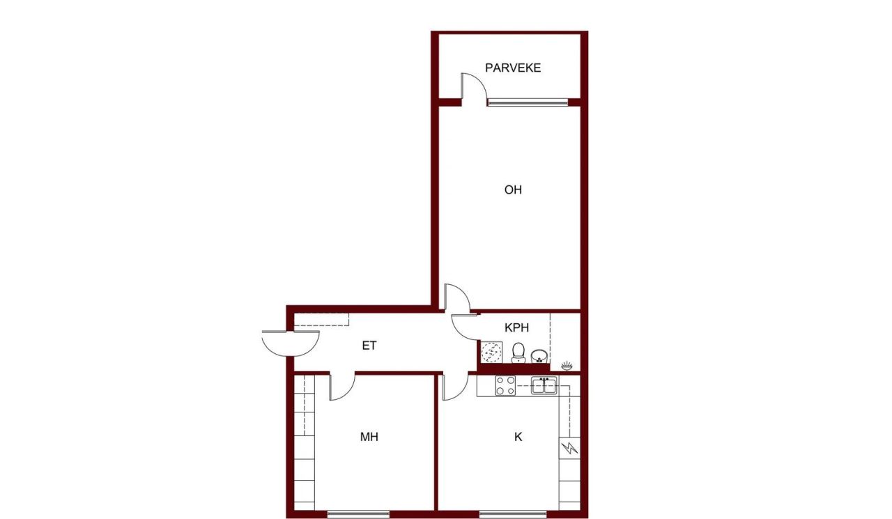 Квартира в Пори, Финляндия, 60 м² - фото 2
