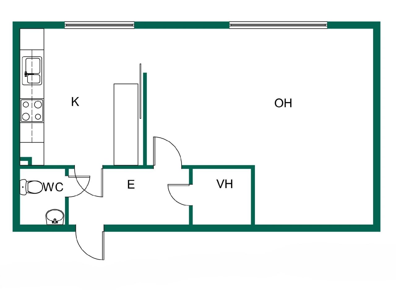 Квартира в Варкаусе, Финляндия, 43 м² - фото 2