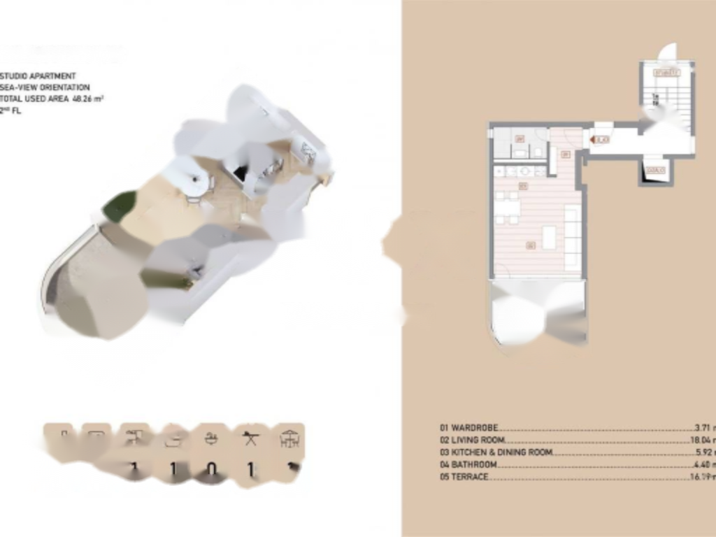 Квартира в Опатии, Хорватия, 48 м² - фото 3