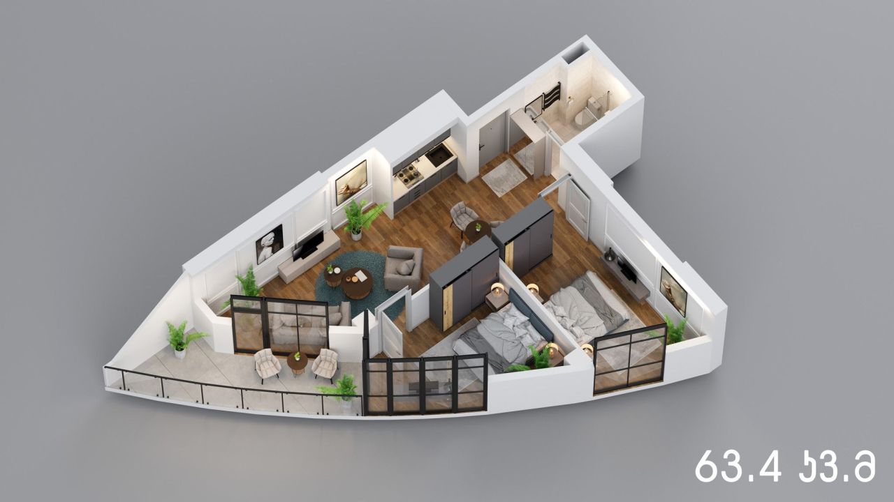 Квартира в Батуми, Грузия, 63 м² - фото 4