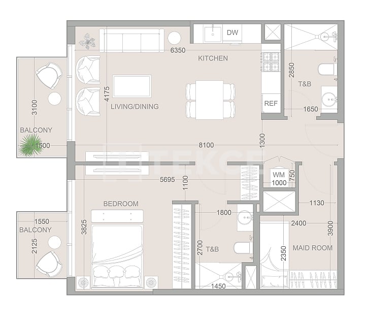 Апартаменты в Дубае, ОАЭ, 66 м² - фото 15