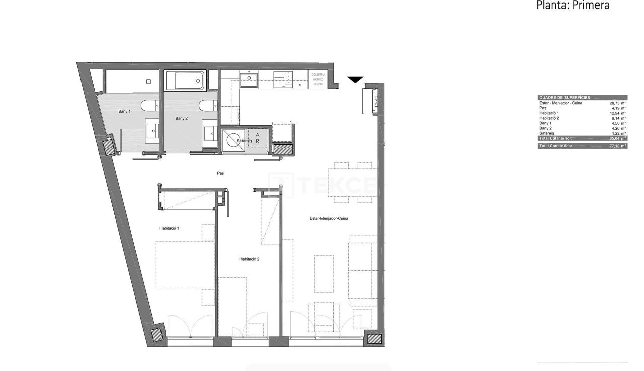 Апартаменты в Сабаделе, Испания, 77 м² - фото 15