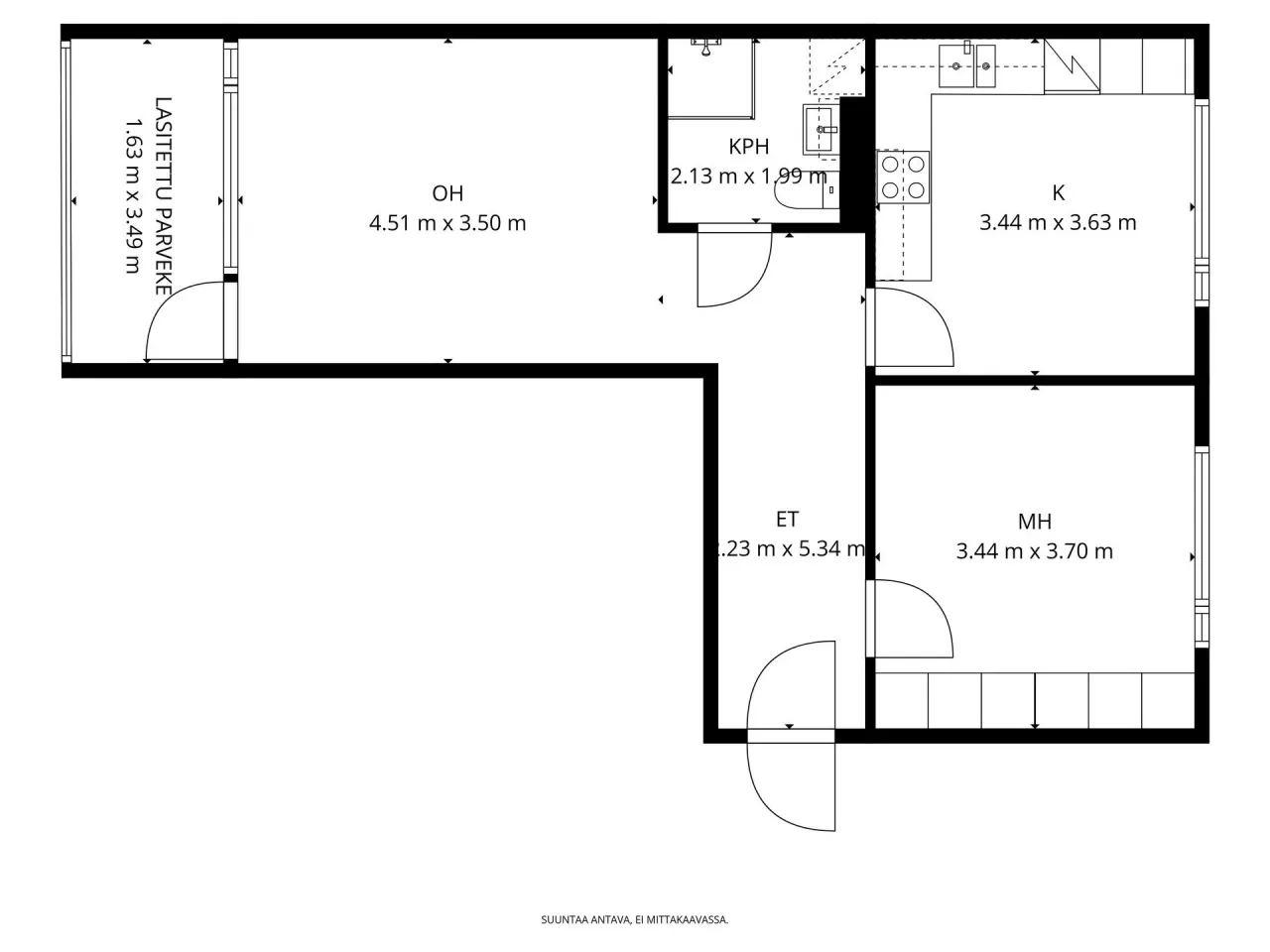 Квартира в Вантаа, Финляндия, 55.5 м² - фото 2