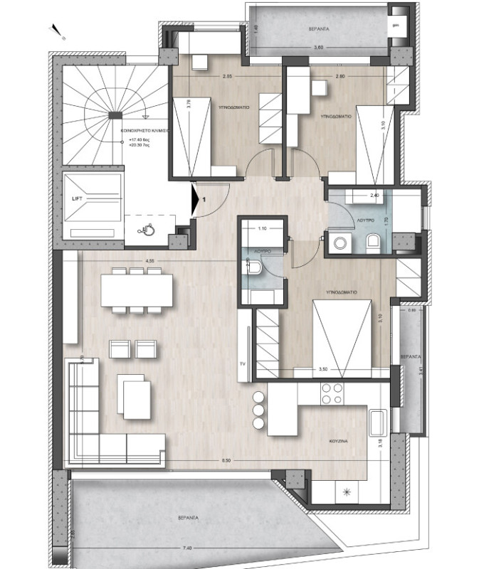 Квартира в Салониках, Греция, 118 м² - фото 2
