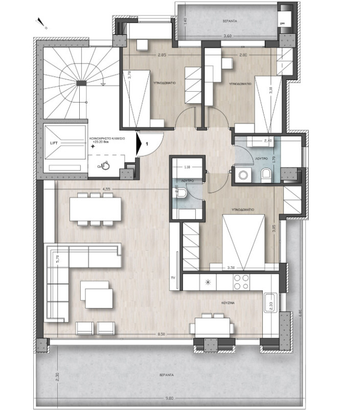 Квартира в Салониках, Греция, 116 м² - фото 2
