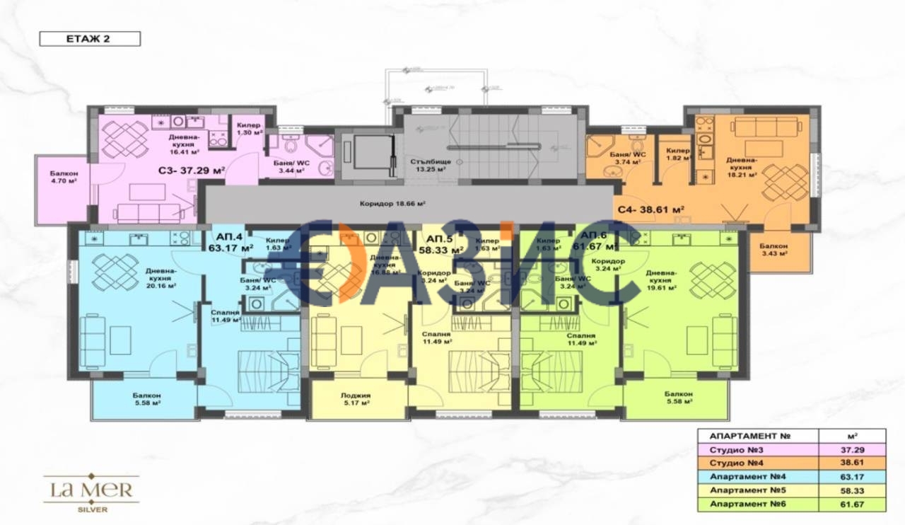 Апартаменты на Солнечном берегу, Болгария, 38.6 м² - фото 17