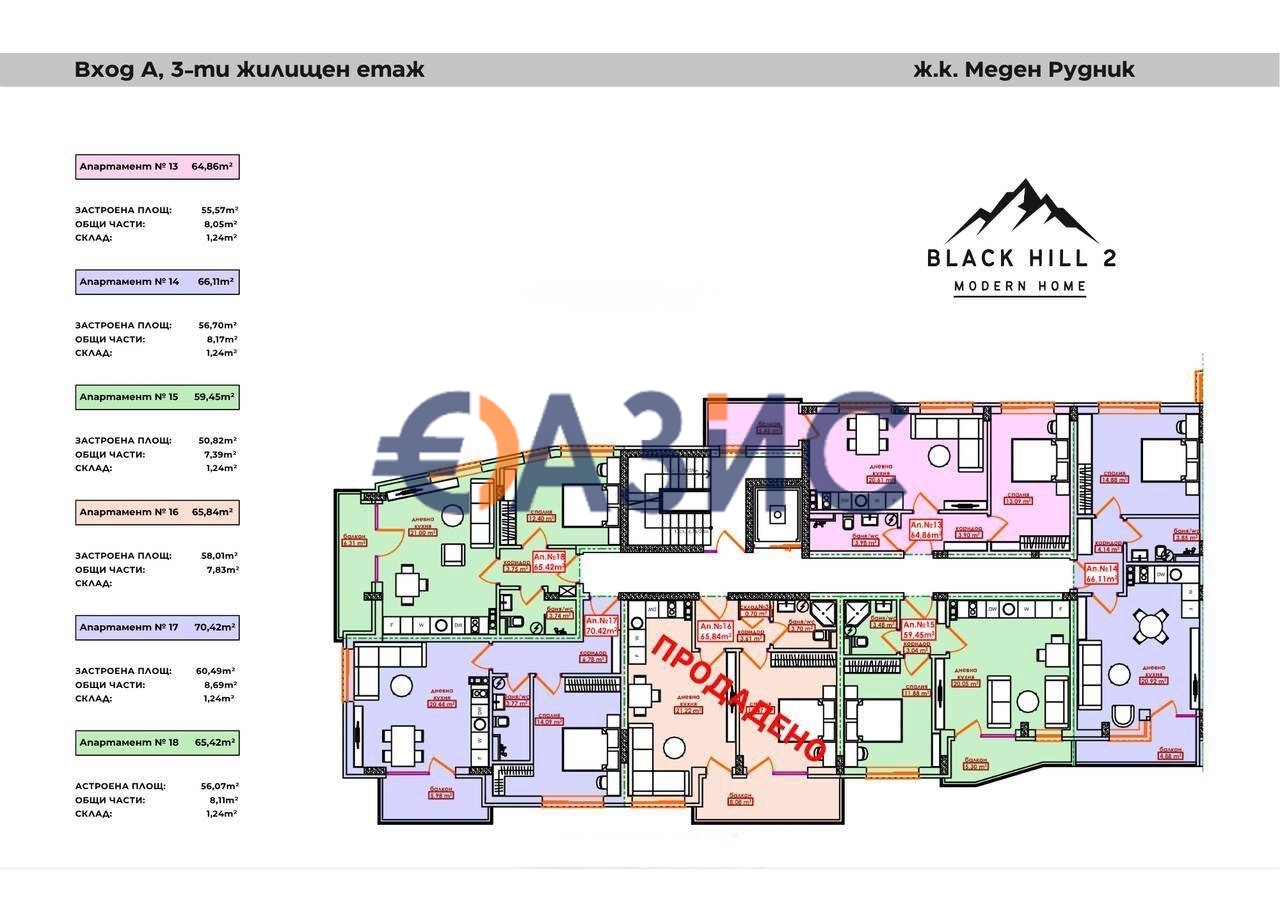 Апартаменты в Бургасе, Болгария, 59.5 м² - фото 17