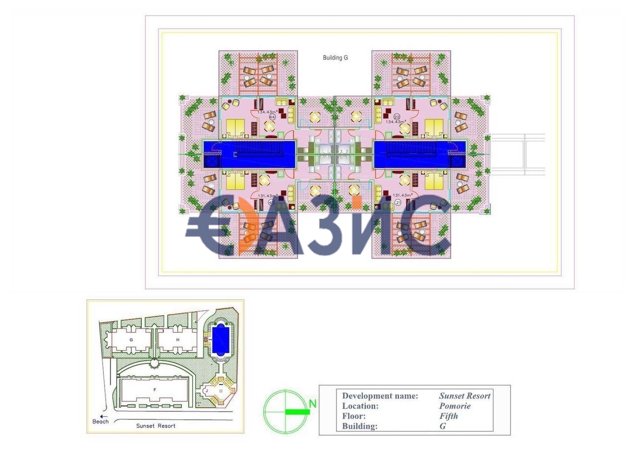 Апартаменты в Поморие, Болгария, 71.6 м² - фото 19