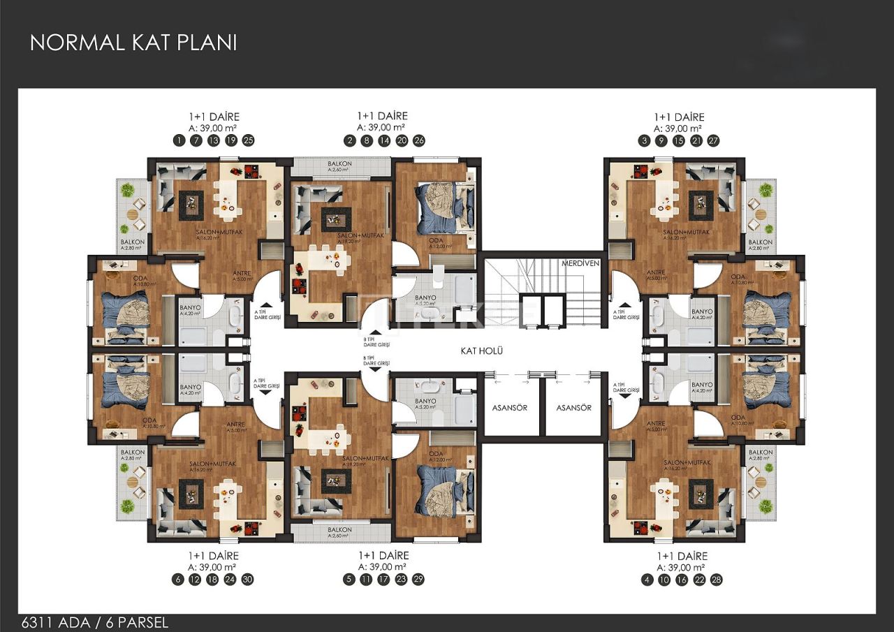 Апартаменты Нилюфер, Турция, 57 м² - фото 10