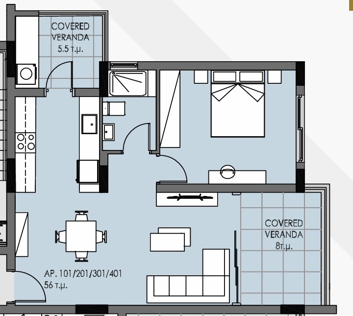Апартаменты в Лимасоле, Кипр, 72 м² - фото 5