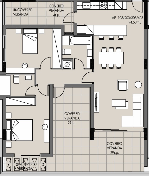 Апартаменты в Лимасоле, Кипр, 128 м² - фото 6