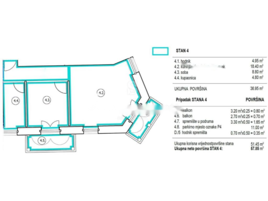 Квартира в Опатии, Хорватия, 57 м² - фото 4
