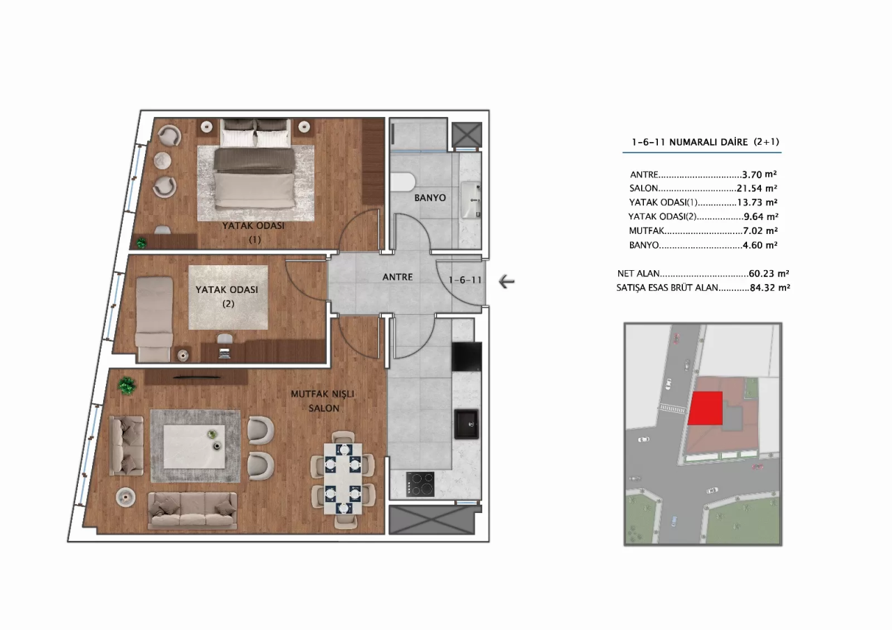 Апартаменты в Стамбуле, Турция, 70 м² - фото 3