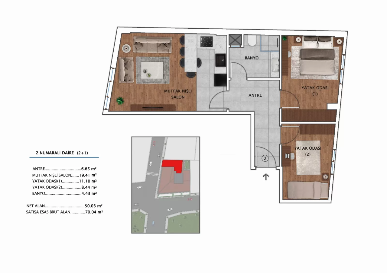 Апартаменты в Стамбуле, Турция, 70 м² - фото 4