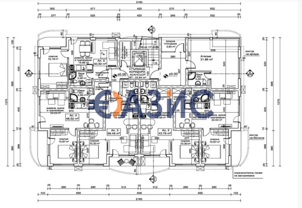 Апартаменты в Поморие, Болгария, 48.9 м² - фото 18